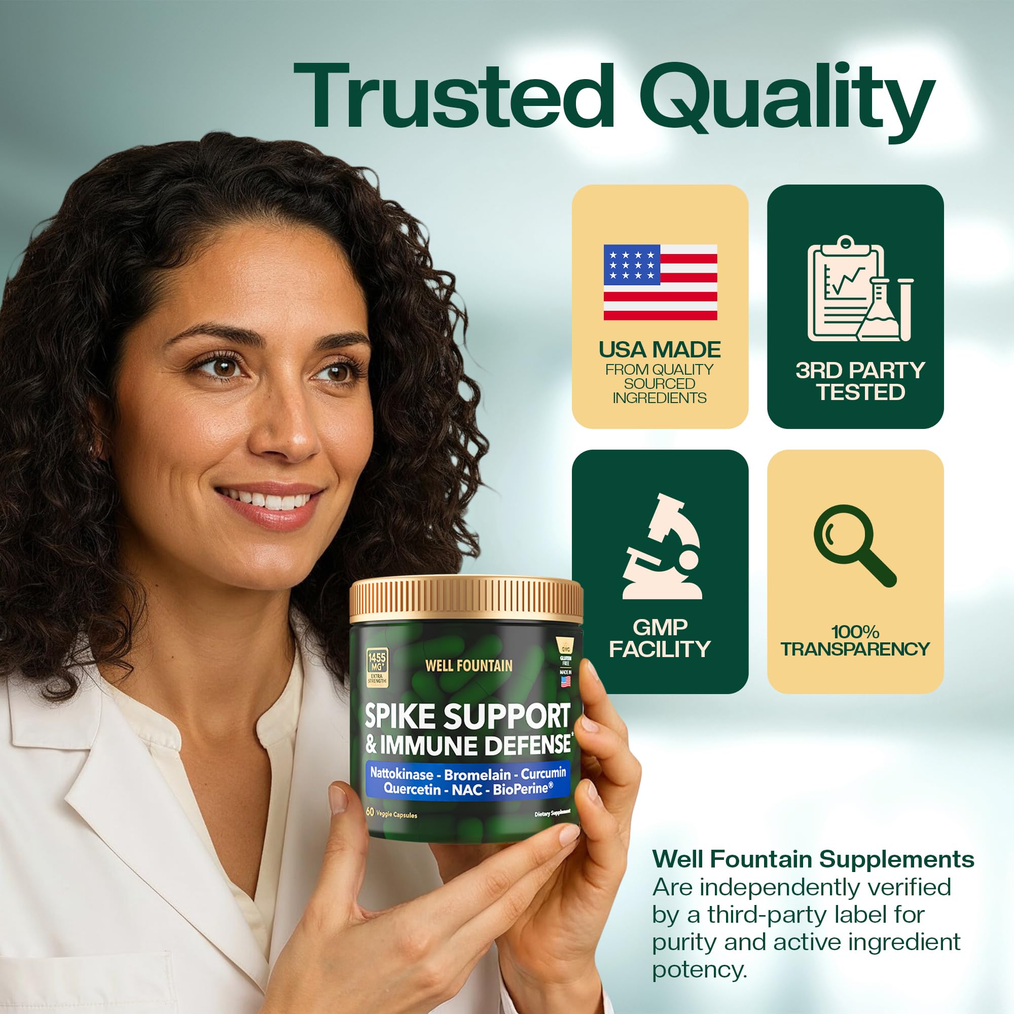 WELL FOUNTAIN quercetina 100mg capsulas, apoyo antioxidante en dieta.