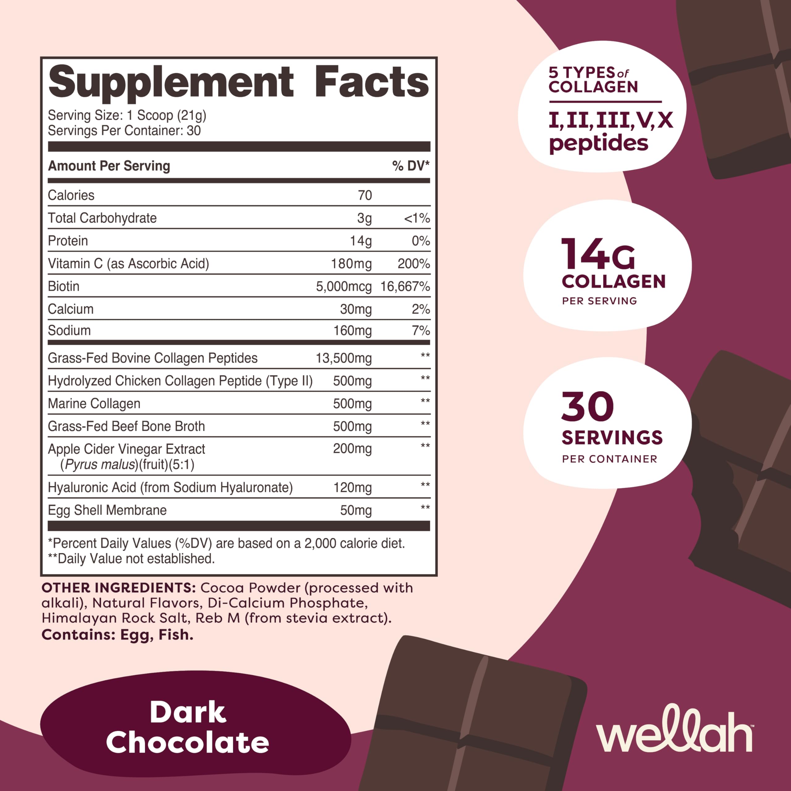 Wellah The Afterglow bote 30 porciones, ideal para mantener la rutina diaria de proteínas