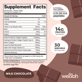 Wellah Afterglow Multi Collagen Chocolate etiqueta, muestra ingredientes y calidad