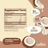 Wellah Colostrum crema de coco, porciones, 3 g por porción para tu día.
