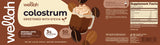 Envase de Wellah Colostrum Mocha Latte con diseño práctico.