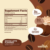 Wellah Colostrum Mocha Latte, porciones 50 para rutina diaria.