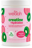 Wellah creatina con electrolitos sabor guayaba-kiwi en botella para hidratación