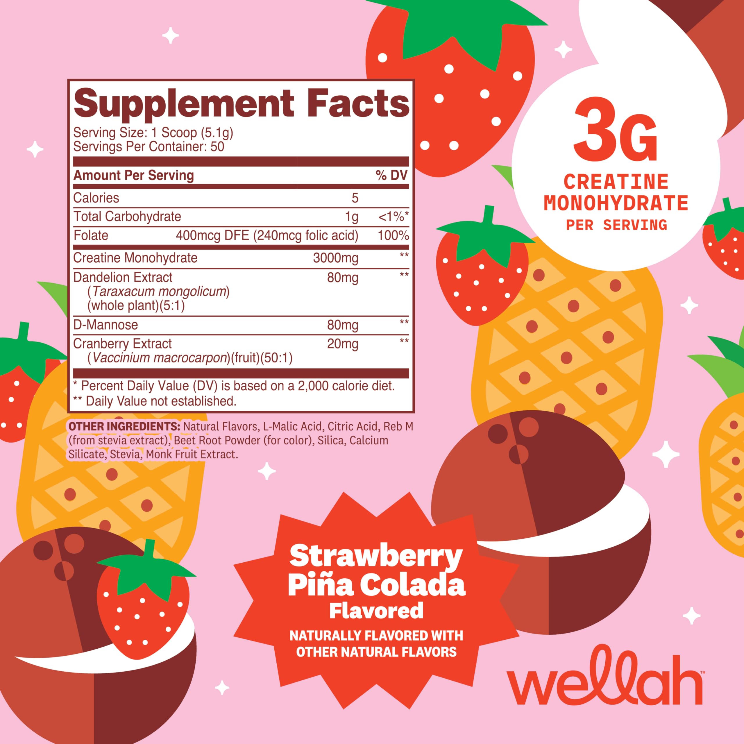 Wellah Creatina sabor Fresa Piña Colada, experiencia refrescante durante entrenamientos.