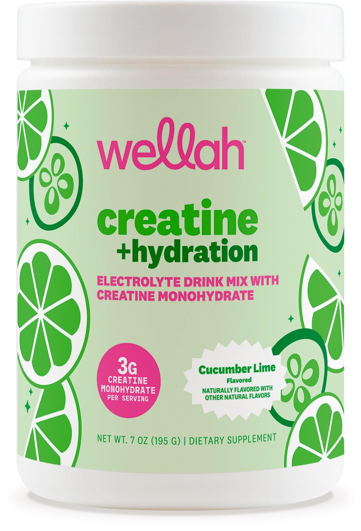 Wellah Creatine + Electrolytes en empaque compacto para entrenamientos