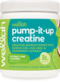 Wellah Creatine para Mujer, bote de 50 porciones, sabor coco-lima