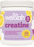 Wellah Creatine para mujeres, frasco envase para rutina de entrenamiento.
