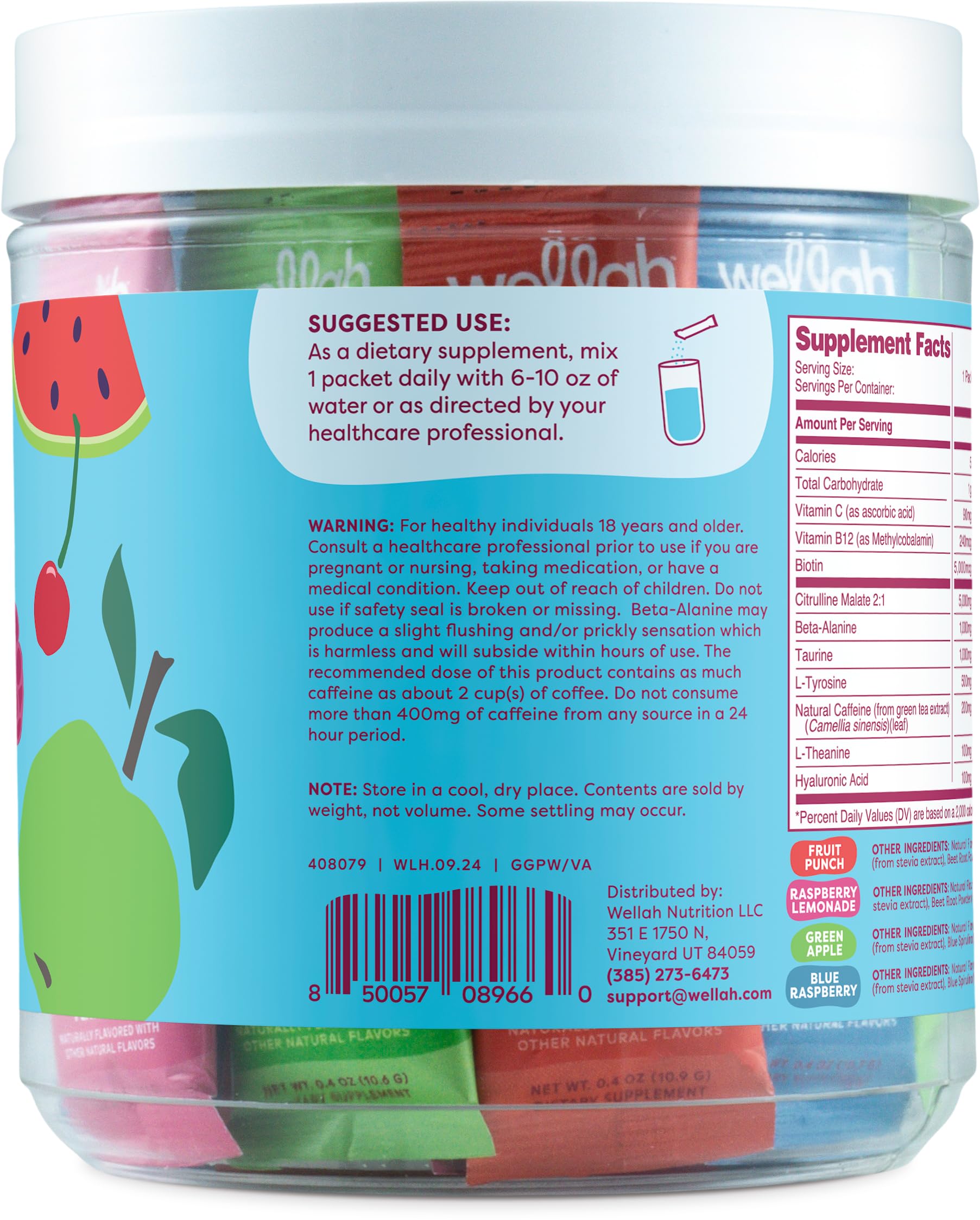 Palito Wellah Get Going sabor Fruta Tropical: recarga sabrosa.
