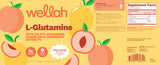 Wellah L-Glutamina Melocotón Mango cucharilla medidora; facilita la preparación.