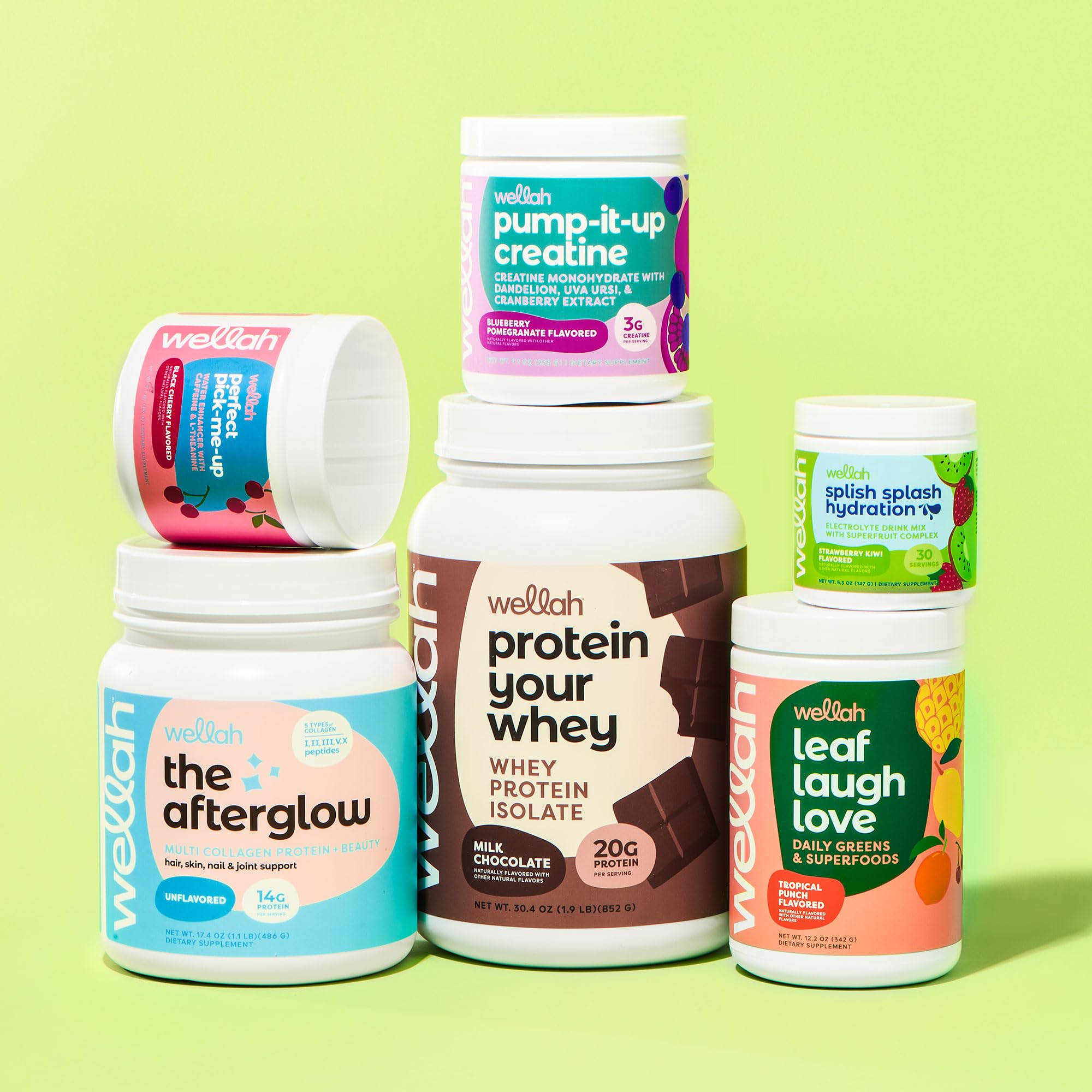 Wellah Perfect Pick-Me-Up envase portátil, fácil de transportar y mezclar en cualquier lugar.
