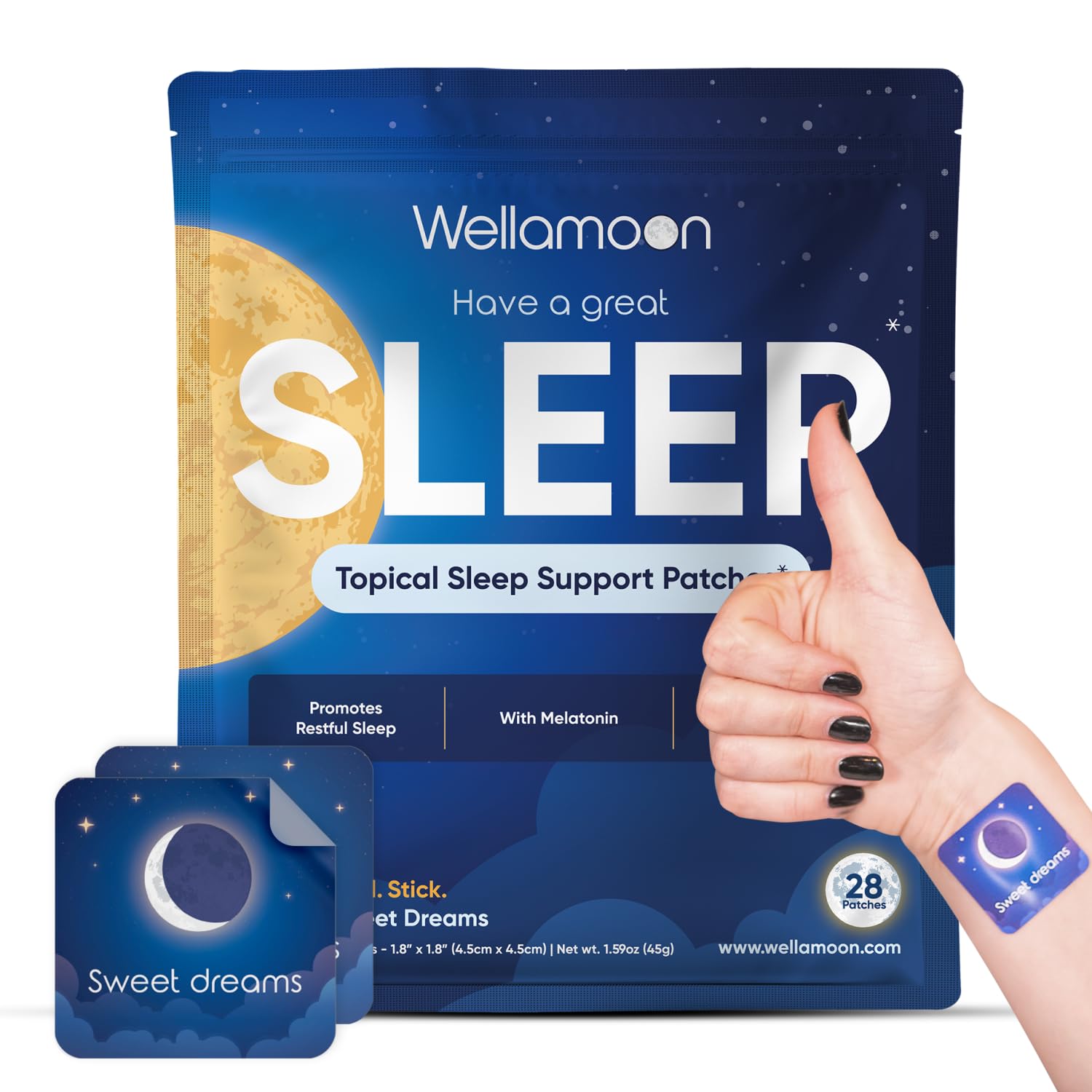 Wellamoon Parches de Sueño Original: empaque para dormir mejor por la noche