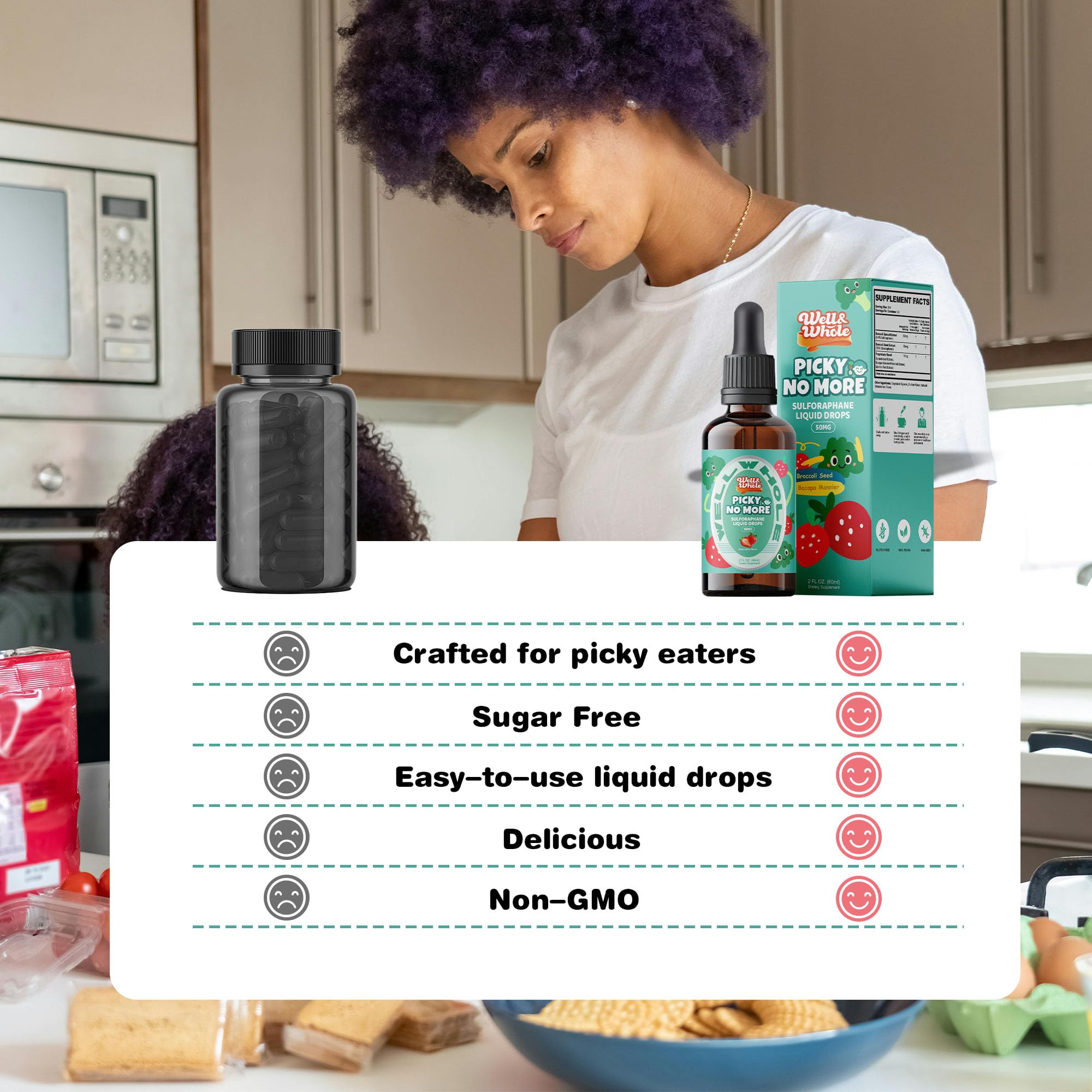 Well&Whole: mezclar con jugo o leche para niños activos