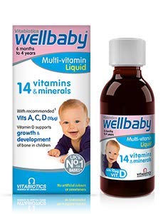 Wellbaby Multivitamínico Líquido, botella, apoyo al desarrollo de huesos y sistema inmune de tu bebé