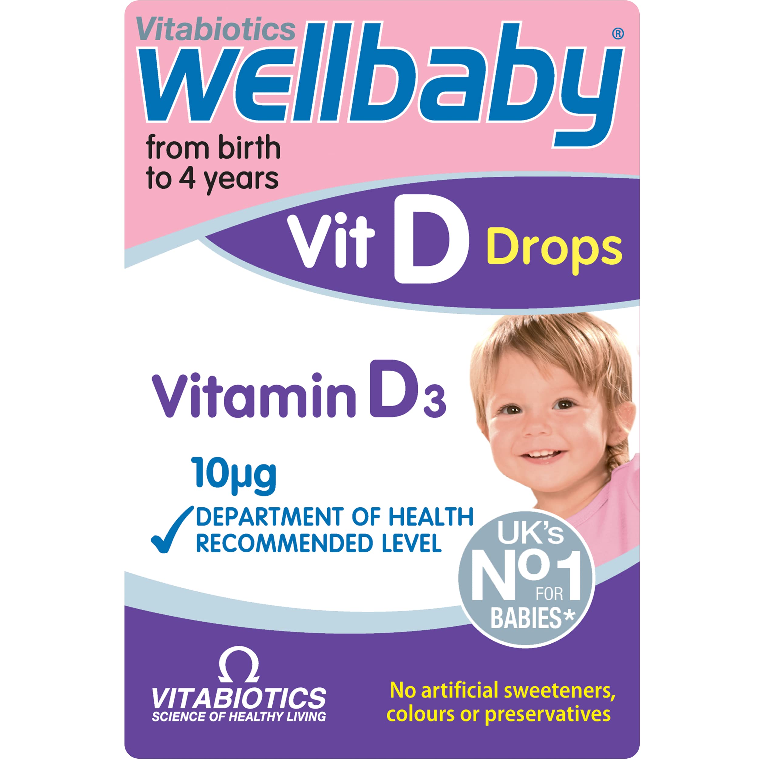 Wellbaby Vitamina D Gotas para bebés, ideal para apoyar la nutrición diaria