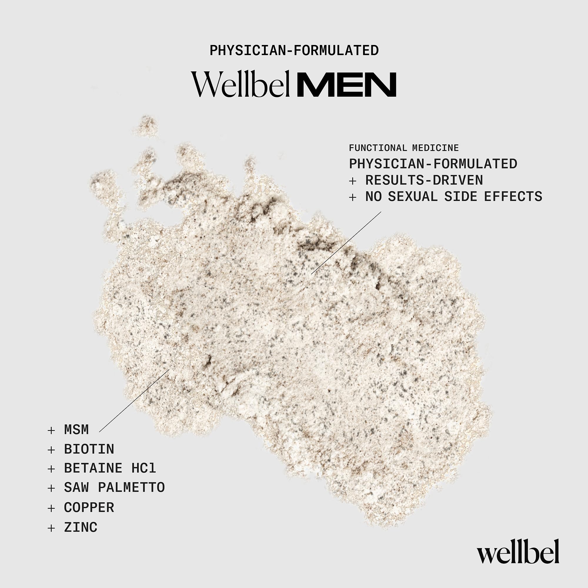 WELLBEL Men: rostro masculino en primer plano, señal de cuidado personal.