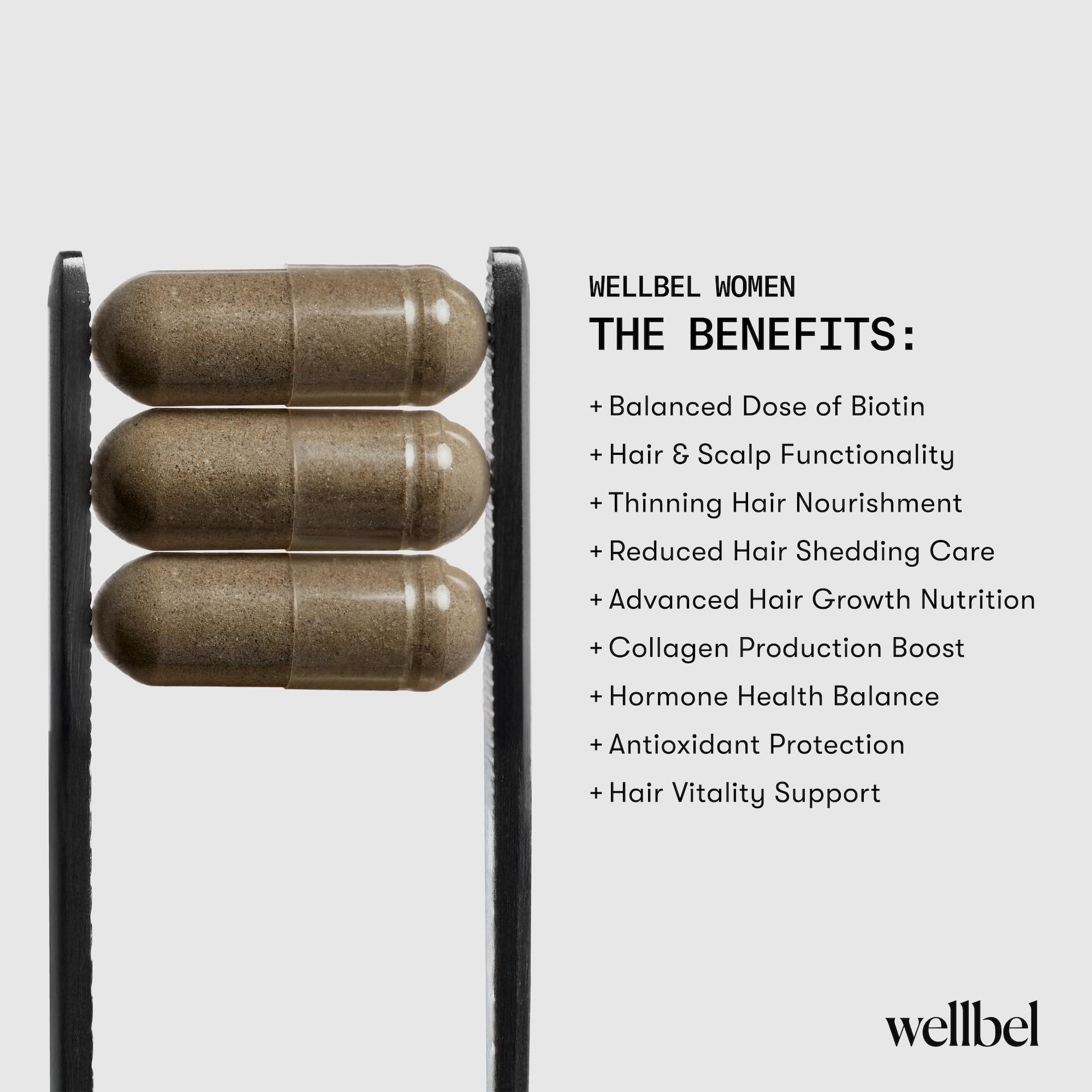 Wellbel Women vegano, libre de gluten y sin OGM para tranquilidad
