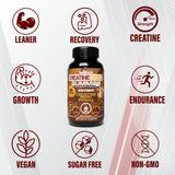 Botella de WellBoost Creatine Gold y su empaque compacto