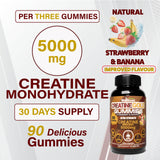 Gomitas WellBoost Creatine Gold en plato, sabor delicioso