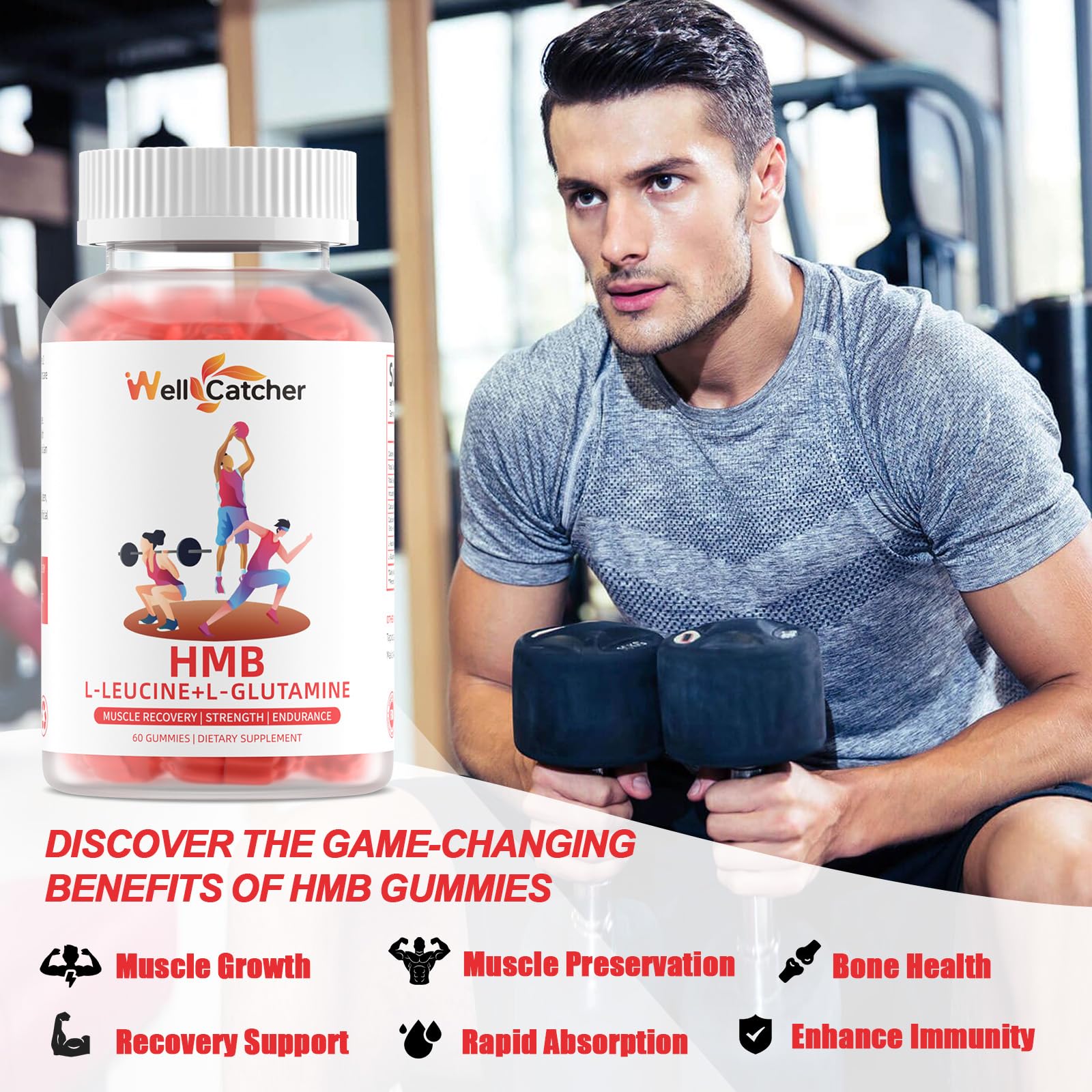 Gomitas Wellcatcher veganas para rutinas de entrenamiento