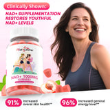 Wellcatcher NAD+ gominolas, nicotinamida ribósido para energía.