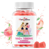 Wellcatcher NAD+ gominolas sabor durazno, cuidado personal diario.