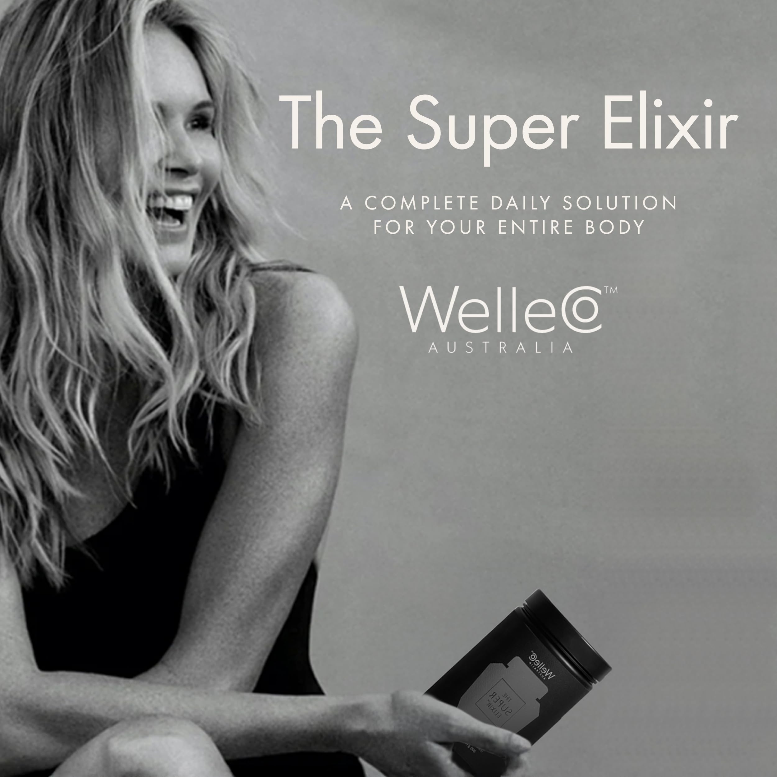 Con WelleCo Elixir Diario Super Verdes, fácil de añadir a batidos.