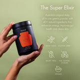 Sabor piña-lima de WelleCo Elixir Diario Super Verdes, mezcla probiótica.