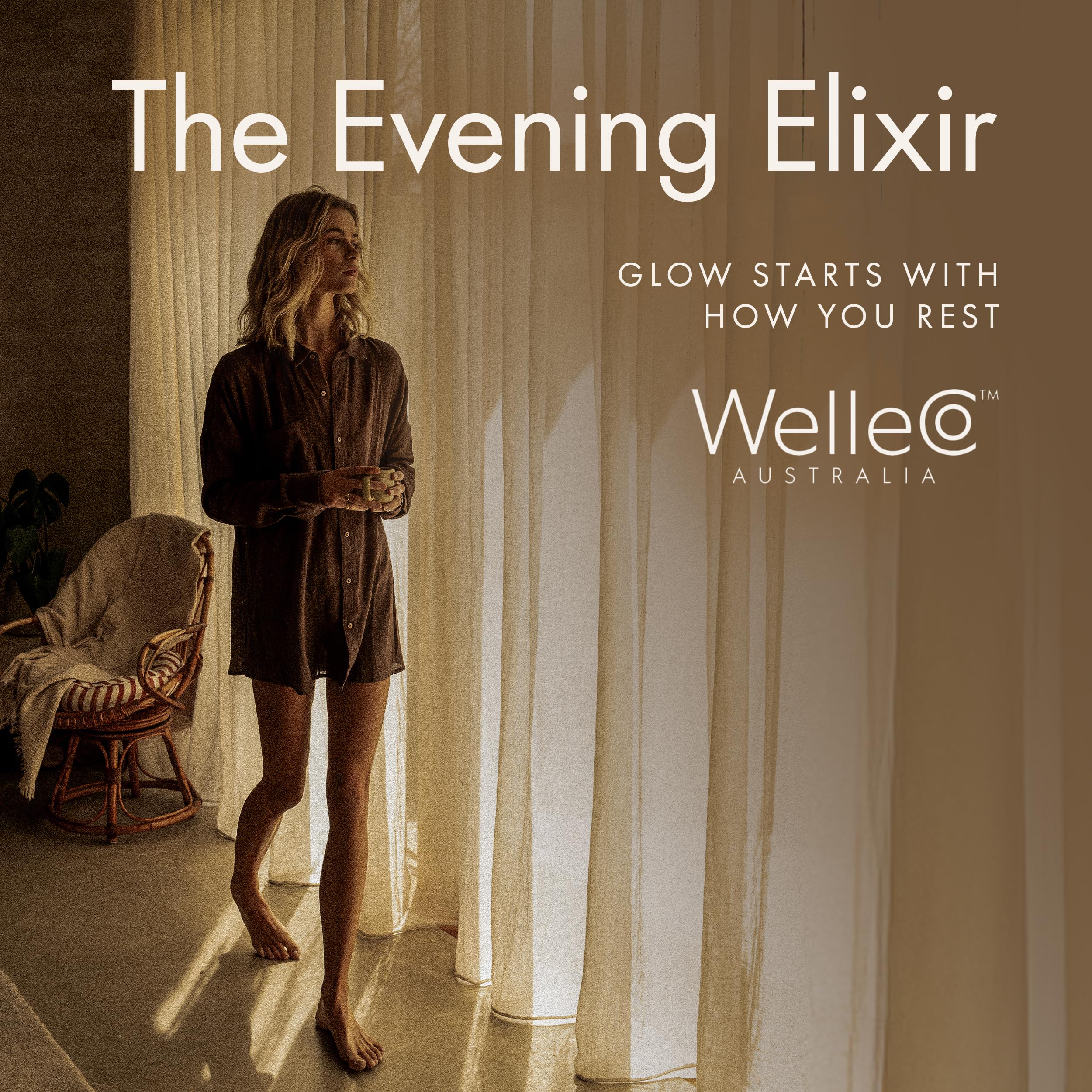 WelleCo Elixir Nocturno, textura suave y cremosa lista para tomar.