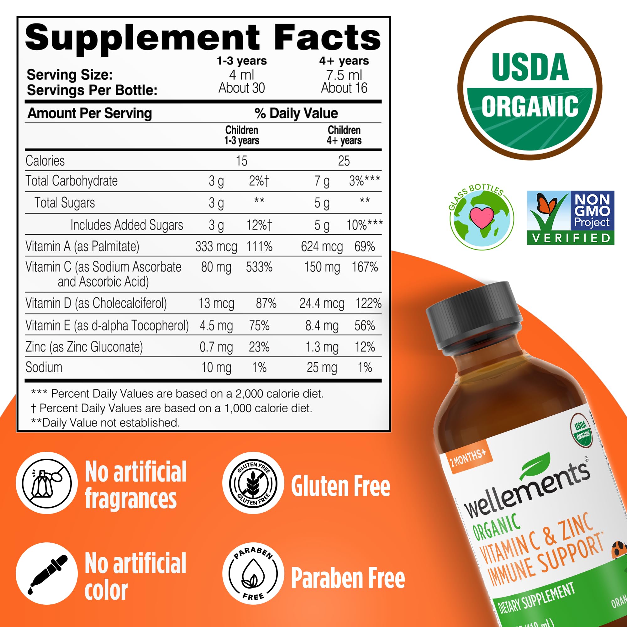 Wellements Apoyo Inmunidad Ingredientes Orgánicos: fórmula limpia certificada
