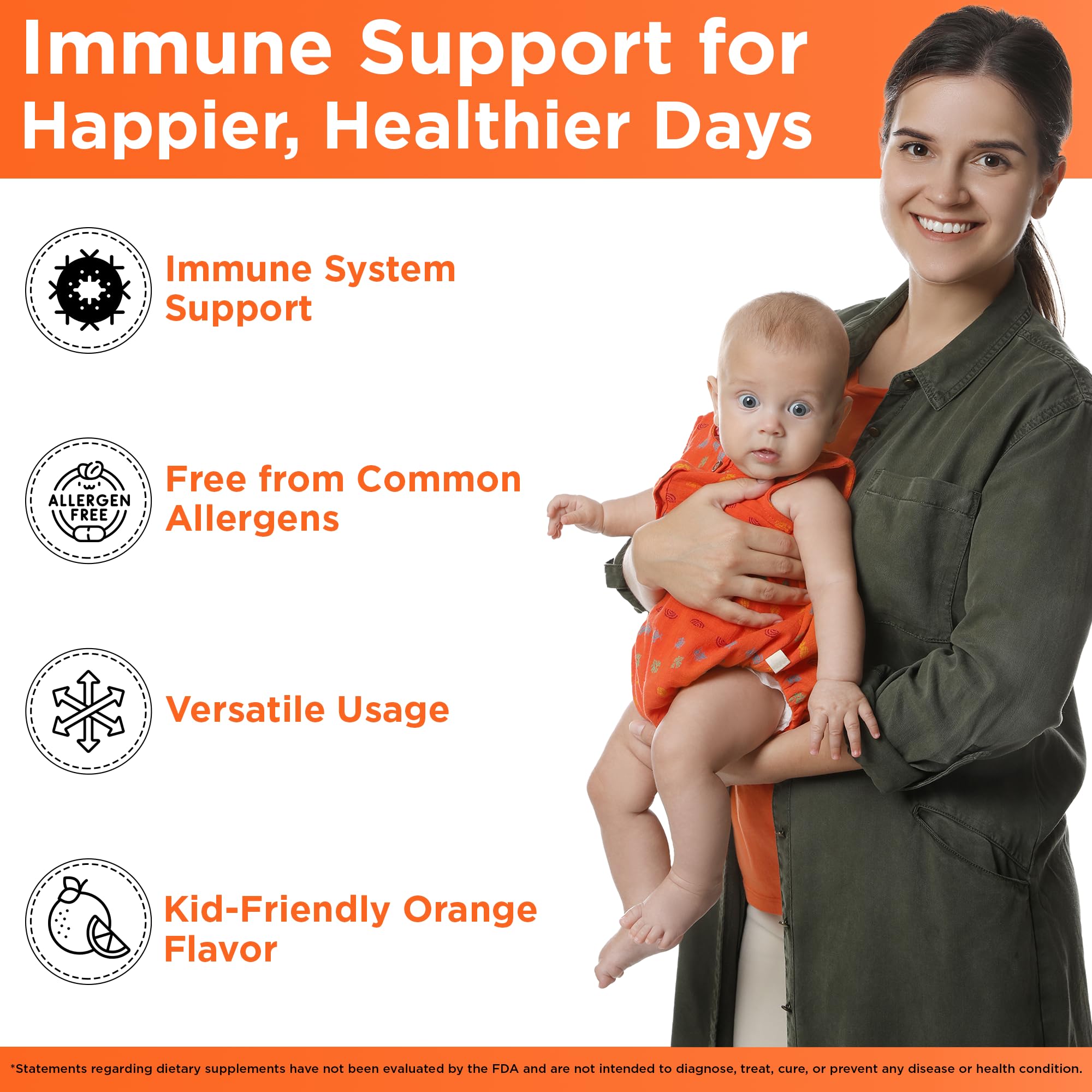 Wellements Apoyo Inmunidad Sabor Naranja: sabor agradable para niños