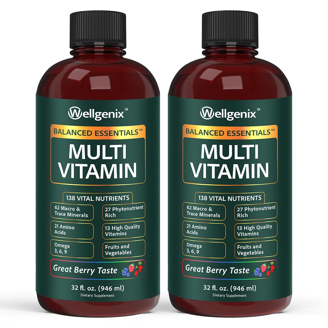 Wellgenix Balance Essentials, botella vertido, ideal para empezar el día con energía.