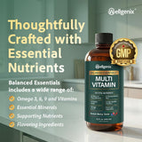 Wellgenix Balance Essentials, etiqueta transparente, confianza total en cada botella.