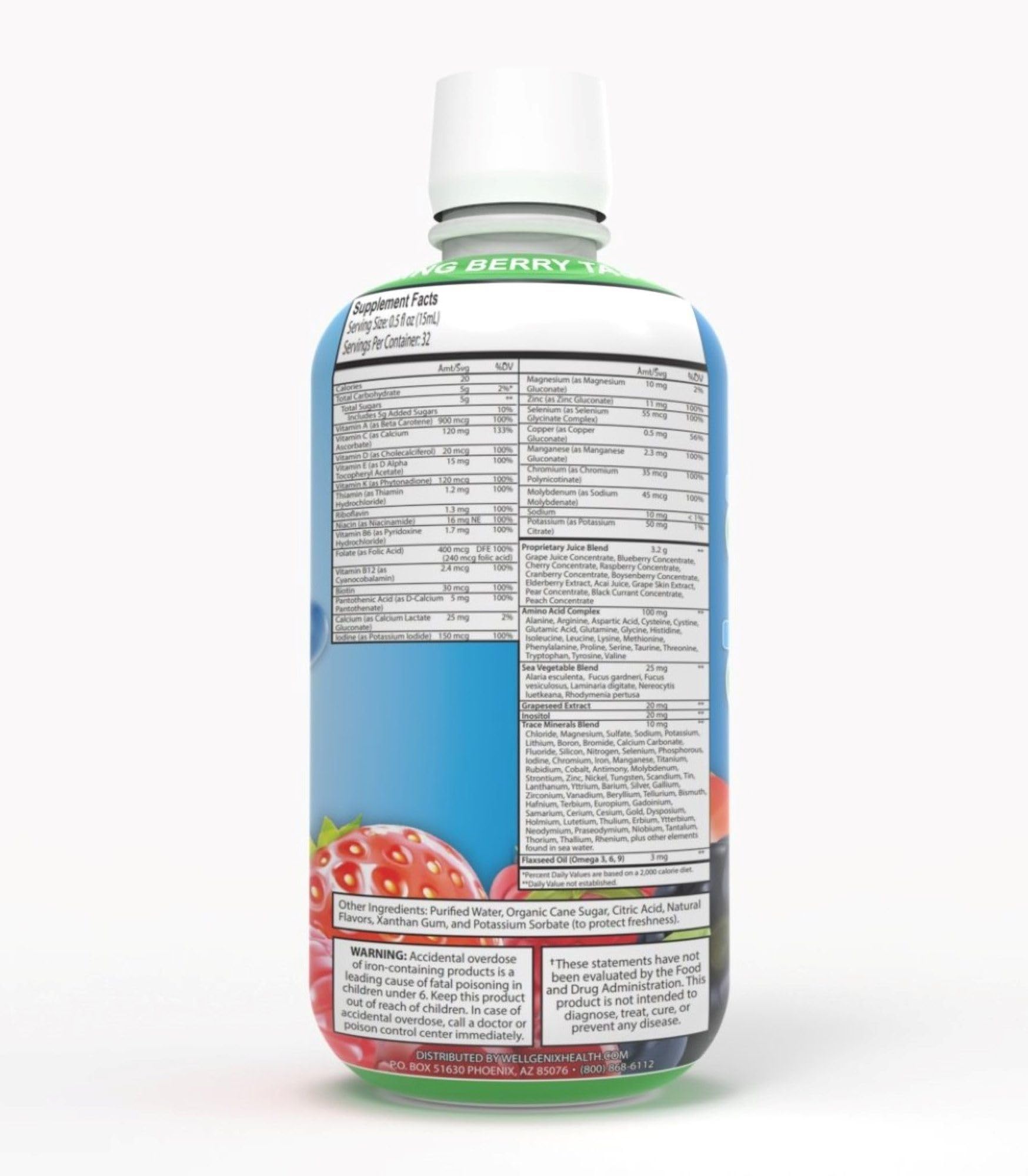 Wellgenix Balance Essentials, mezclar con jugo para mejor paladar.