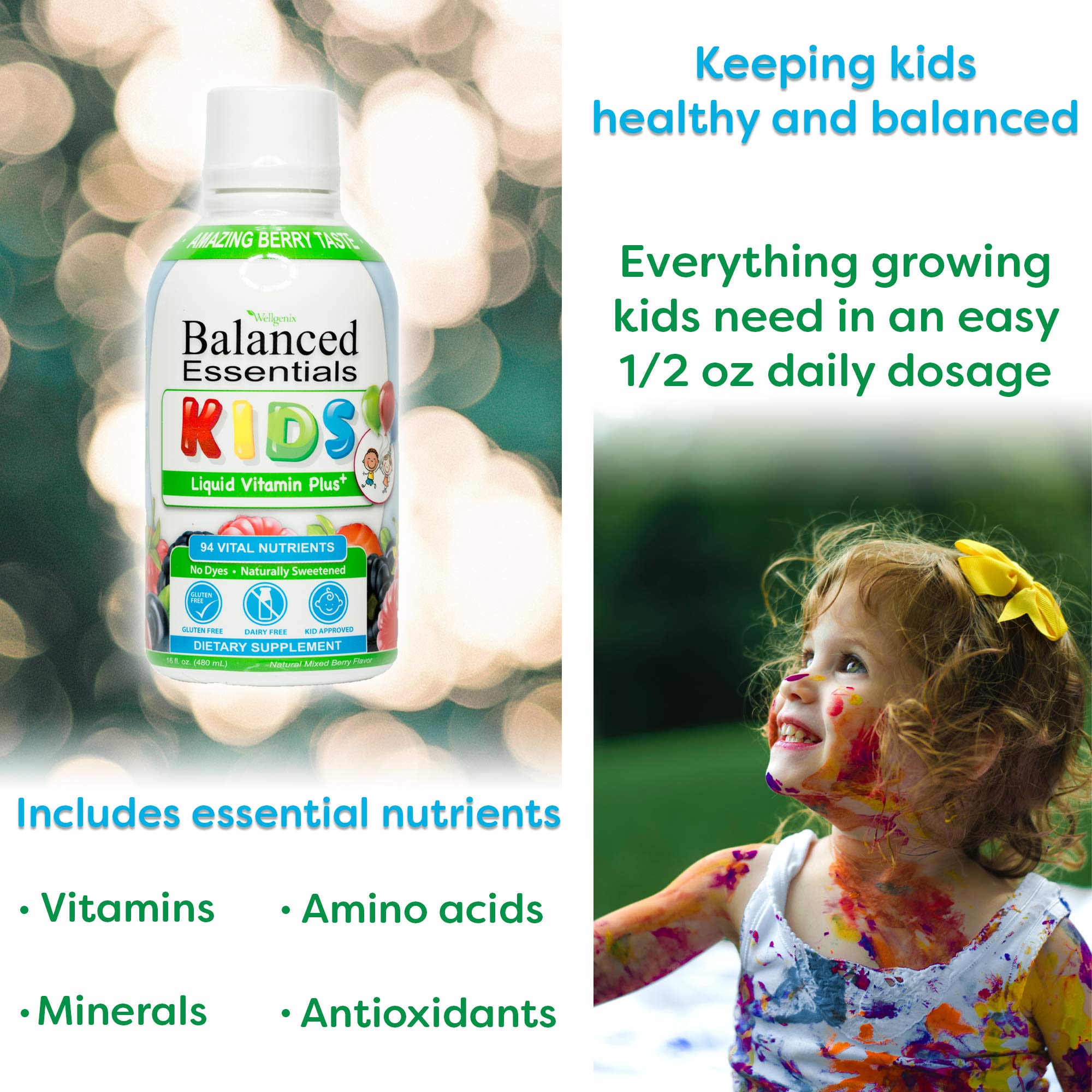 Wellgenix Balance Essentials sirviendo en vaso, sabor frambuesa.
