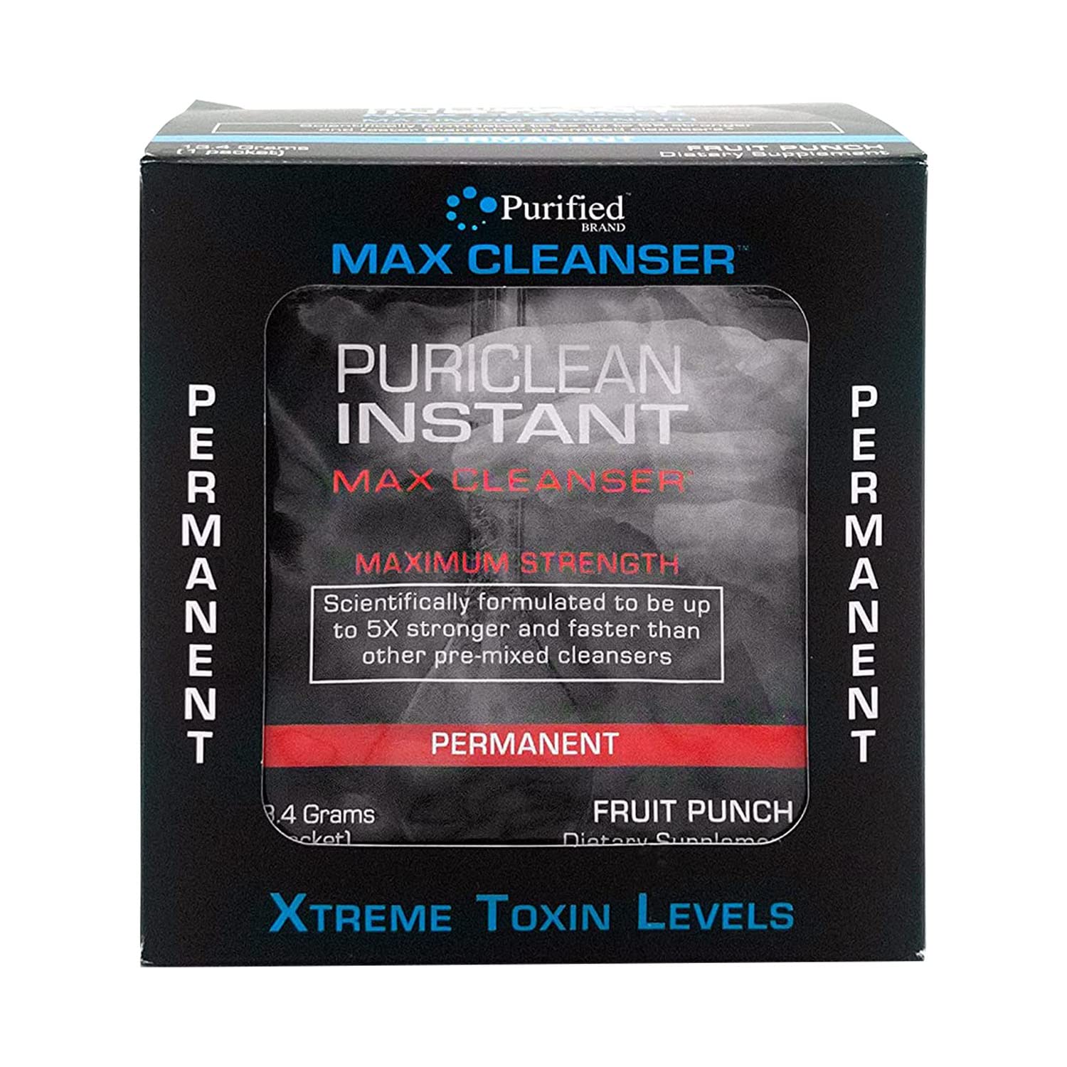 Wellgenix Puriclean: empaque compacto para uso diario y almacenamiento sencillo.