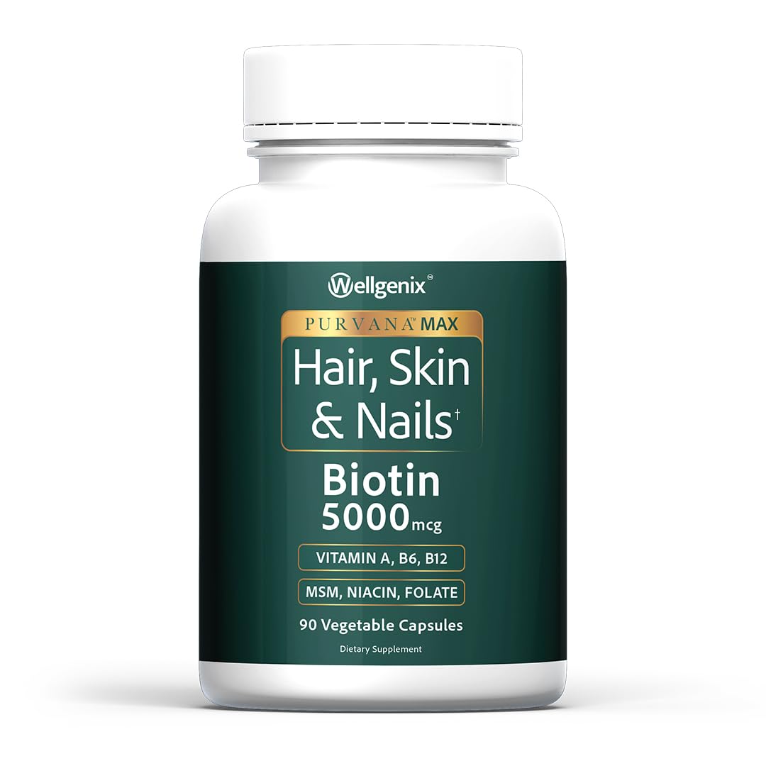 Wellgenix Purvana Max: cápsulas vegetarianas para cabello, uñas y piel saludables y radiantes