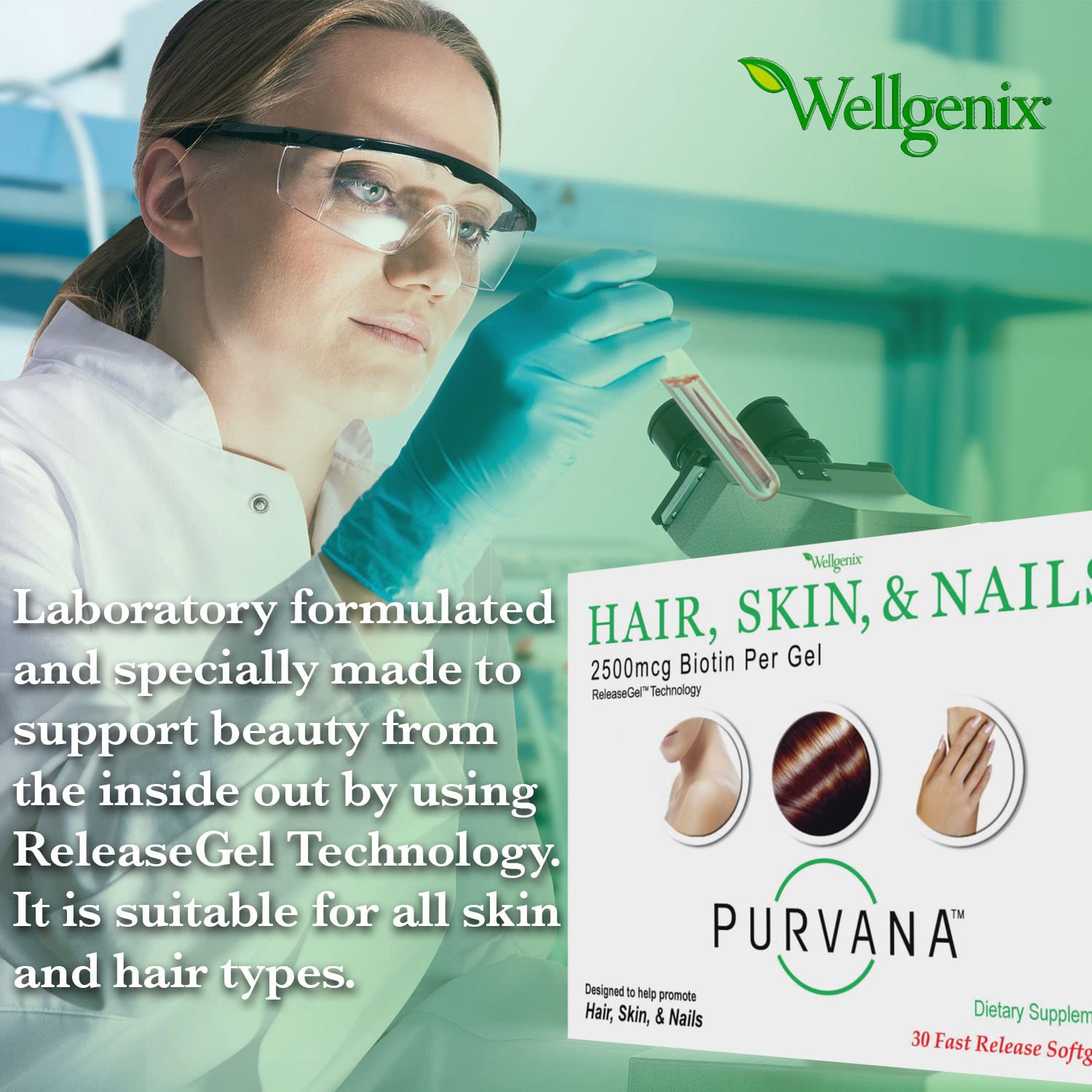 Wellgenix Purvana: MSM para apoyo de elasticidad y salud de la piel