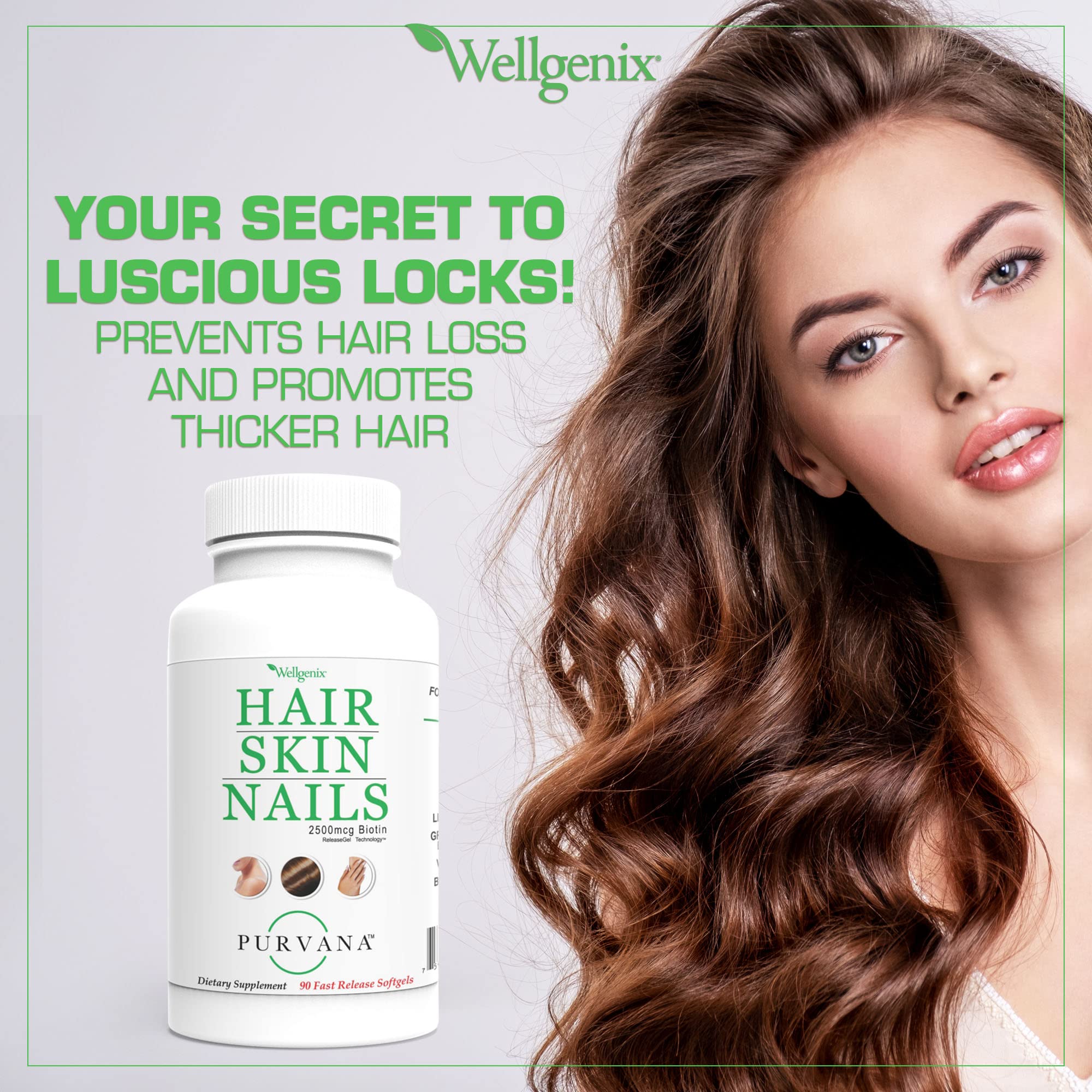 Wellgenix Purvana piel elasticidad saludable con vitaminas y MSM