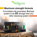 Wellgenix Strip Head 2 Toe cápsulas fáciles de tragar para limpieza eficaz.
