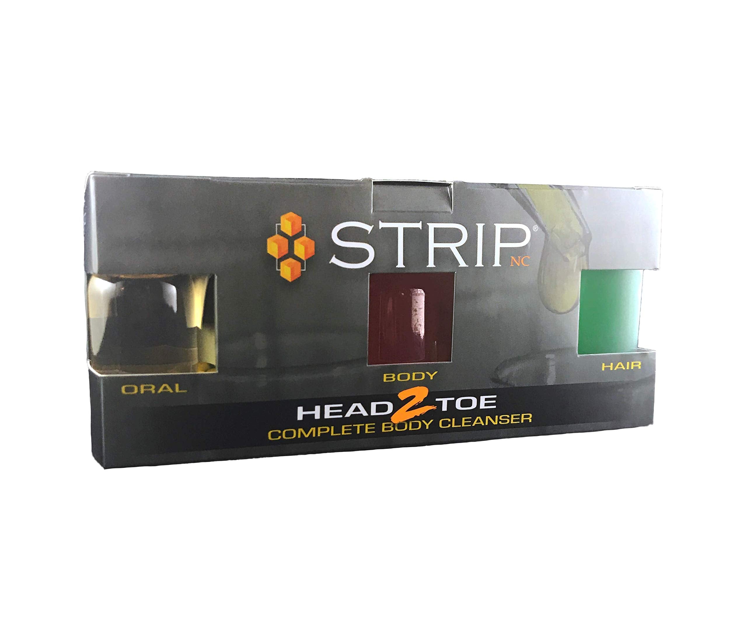 Wellgenix Strip Head 2 Toe volcado de la botella para iniciar la desintoxicación diaria.