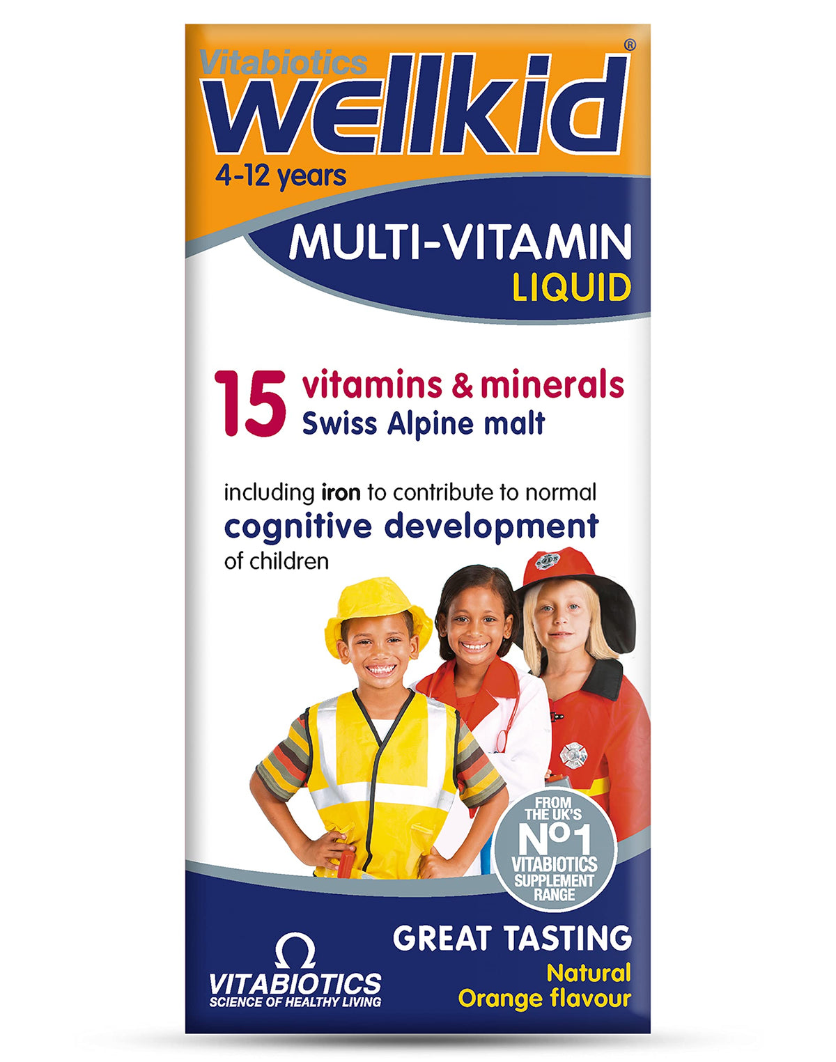 Wellkid multivitamínico líquido, botella de 150 ml, apoyo diario de micronutrientes