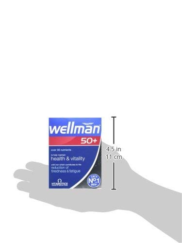 Wellman 50+ envase primario, protección de vitaminas para uso sostenido.