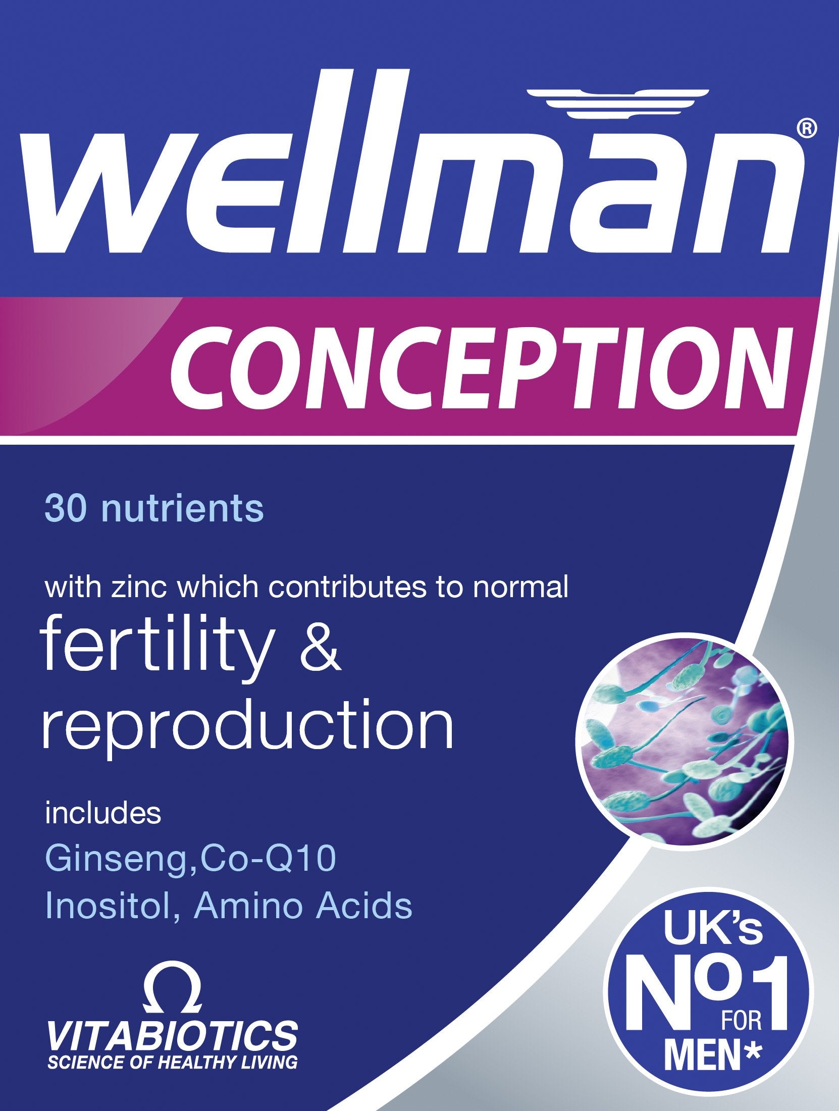 Wellman Conception: caja frontal, posible apoyo a la salud reproductiva masculina.