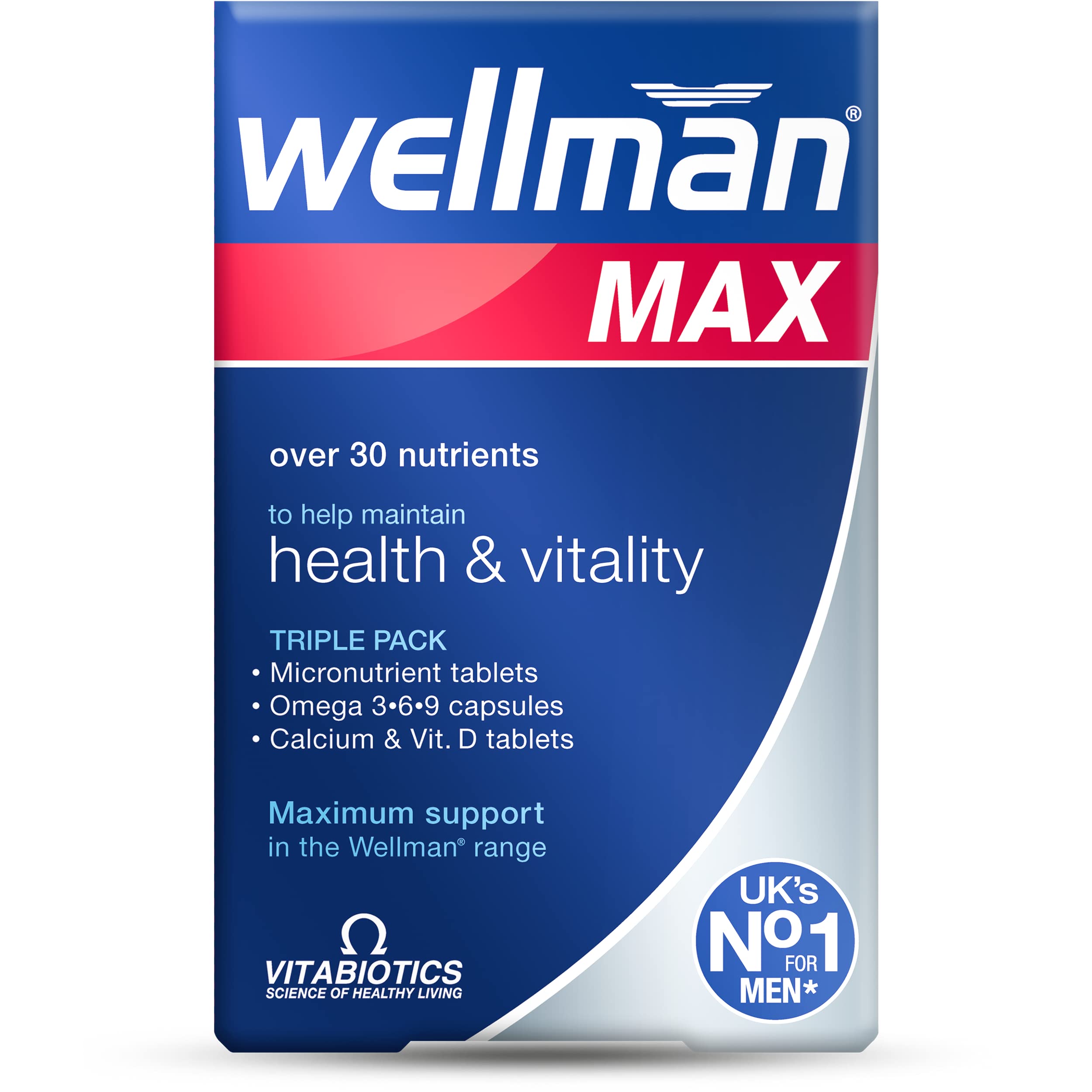 Wellman Max cápsulas paquete 84, soporte diario de micronutrientes para vitalidad.