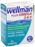 Etiqueta Wellman Plus mostrando su composición de vitaminas