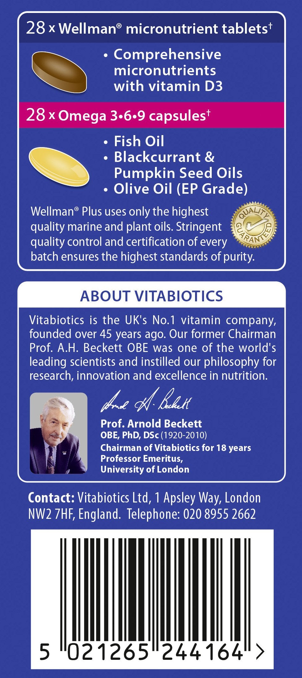 Tabletas Wellman Plus con vitaminas B y hierro para energía y sangre normal