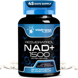 WELLNESS LABSRX Liposomal NAD 1500mg - botella, energía sostenida para el día