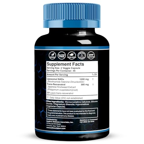 Wellness LabsRx NAD liposomal cápsulas, toma diaria para vitalidad