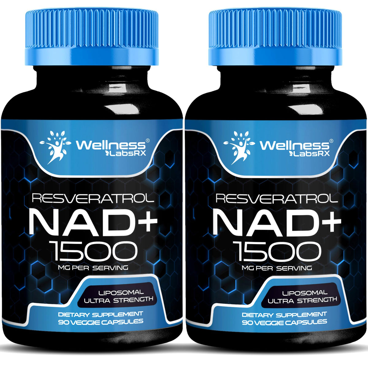 Wellness LabsRx NAD liposomal envase muestra dosis para energía sostenida