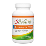 Wellness Resources D-Limoneno cápsulas 500 mg en envase compacto para uso diario.